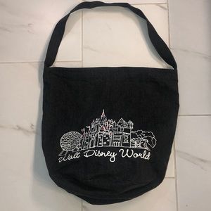Disneyland authentic large charcoal logo tote bag